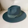 Wide Brim Hats Women Classic Fedora Hat With Bow Men Felt Panam Panama Jazz Elegant Trilby Cap Wholesale