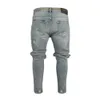 Skinny Jeans hommes Streetwear Détruit Déchiré Jeans Homme Hip Hop Cassé modis mâle Crayon Biker Broderie Patch Pantalon Taille 29