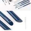 MyDeStiny Makeup Щетка - Небо Blue 11PCS Super Soft Волоконные щетки Установленные высококачественные Faceeye Косметические ручки - синтетические волосы