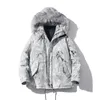 Damen Daunenparkas M-5XL Plus Size Warme Parka-Jacke Wintermantel mit abnehmbarer Kapuze Kunstpelzbesatz Reißverschluss Übergröße Jacken Mäntel 4XL Luc