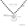 Trendy Love Heart Choker Necklace For Woman CZ Zircon 3D Pendant Black Beaded Chain Neckalces Jewelry Party Gifts Whole 2020