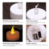 24pcs / lot bougie chauffe-plat LED lampe alimentée par batterie couleur simulation flamme chauffe-plat mariage maison fête décoration fausses bougies 210310