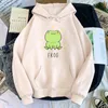 Men's Hoodies Men's & Sweatshirts Kawaii Cute Frog And Stars Printed Men Warm Casual Streetwear Thick Fashion Oversized Fleece Male