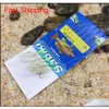 6pcsbag hög kolstålkrok True Skin Feather Fishhooks Fishing Wire Bass Sea Carp Lysande Fiske String Hooks FIC Home20064866758