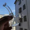 5 pollici Narghilè al quarzo Banger Becher con ciotola piatta spessa 4 mm Mini Clear Bong Dab Oil Rigs Chiodi Scatola individuale Pipa ad acqua VS Bong in vetro