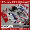 دراجات نارية Fairings for Ducati 749-999 749S 999S 749 أحمر أزرق أبيض 999 2003-2006 ABS هيكل السيارة 27NO.41 749 999 S R 2003 2004 2005 2006 749R 999R 03 04 05 06 OEM Bodys Kit