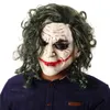 Latex Halloween Clown Langes Haar Gruselige Requisiten Grudge Ghost Hedging Zombie Maskerade Party Maske Y200103