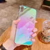 Nuevas fundas de teléfono transparentes con degradado de color para iphone 13 12 11 pro max XR XS X 7 8 Plus, teléfono móvil anticaída a prueba de golpes, arenas movedizas, cubierta de tpu suave al por mayor