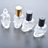 8ml Skull Roll on Bottle Sample Test Essential Oil Vials with Roller Metal Clear Perfume Cosmetic Containers