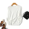 Automne Hiver À Manches Longues Rayé Pull Femmes Chandail Tricoté Chandails O-Cou Tops Coréen Pull Femme Jumper Femme Blanc 211007