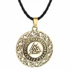 Pendant Necklaces Nostalgia Viking Valknut Scandinavian Norse Runes Amulet Wicca Pagan Mens Womens Necklace Fashion Jewelry1873