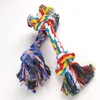 1 pièces chien morsure corde jouets animaux de compagnie chiens fournitures chien de compagnie chiot coton mâcher noeud jouet Durable tressé os corde drôle outil couleur aléatoire taille est 18 cm