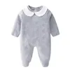 NOUVEAU-né bébé coton vêtements ensemble bébé bébé bébé garçons letter ROMPER Baby Girl Jumpsuit + Besouse + Tenues de Cap