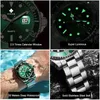 WWOOR Sport Plongée Hommes Montres Top Marque De Luxe En Acier Étanche Automatique Date Vert Horloge Hommes Quartz Montre-Bracelet Boîte 210527