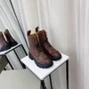 Últimas botas de nieve para mujer Martin Desert Boot flamencos medalla de flecha de amor 100% cuero real tamaño grueso 35-40 zapatos de invierno