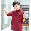 Yeni Geldi Kış Çocuk Kazak Yüksek Yaka Pamuklu Erkek Giysileri Çocuklar Bebek Örme Toptan 3-8Yar 210308