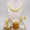 Örhängen Halsband 2021 Äkta guld Senaste Lyx brasilianska 24k smyckesset Överdriva stora set för kvinnor Bröllopsmiddagspresent