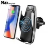 Otomatik Clamping S5 Araç Kablosuz Şarj Cihazı Tutucu 10W Akıllı Telefonlar İçin Hızlı Şarj Huawei P30 Pro Qi Kızılötesi Sensör Telefon Tutucu9779281