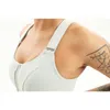 Yoga Outfit Women Sports Bras Crop Top Vest Front Zipper Plus Size Adjustable Strap Shockproof Gym Fitness Athletic Underwear