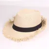 Chapeau de soleil pour hommes d'été anti-jazz couleur unie respirant paille extérieur voyage chapeau de soleil