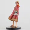 15-årsjubileum Edition Red Cloak Luffy Figurine Anime One Piece Figur 18cm Luffi Action Figures PVC Collection Modell Leksaker X0526