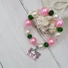 Fili di perline Bracciale personalizzato elastico fatto a mano della sorellanza greca rosa verde con lettera Gioielli di moda femminile196o