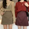 WERUERUYU coréen jupe à carreaux femmes étudiant Chic jupes courtes Sexy Mini jupes printemps été femme jupes 210608