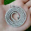 16 18 20 22 24 tum 3mm Iced Out Chains Halsband Fow Men Women Luxury Designer Bling Diamond Necklace Gold Silver Tennis Chain 2914781