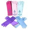 2022 nuovi guanti da principessa Cosplay per bambini ragazze che stampano guanti di raso per la festa di Natale Halloween 9 colori
