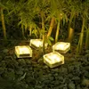 Lawn Garden Lamps LED Brick Ice Cube Solar Lights Outdoor Decoration Lamp for Stair Pathway Driveway Landscape Patio