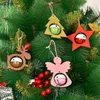 Christmas Tree Hanging Pendant with Bells Angel Star Reindeer Ornaments Xmas Holiday Home Party Decoration XBJK2110