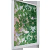 3D белый камень зеленый лист шаблон электростатический стекло стикер гостиной спальня ванная комната раздвижные двери окна солнцезащитный крем фильма Y200416