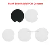 Blank Sublimation Neoprene Car Coasters Car Drink Cup Holder Coasters For Car Cup Mugs Mat Contrast Home Decor Accessories