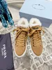 21S Women Boots warm shoes Suede Shearling Winter Booties Mid-Top Sneakers luxury design casual shoe platform with box EU35-40