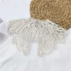 Scarves Sweet Pearl Lace Shawl Women All-match Cotton Winter Hollow Korean Style Fake Collar Clothing Accessories