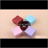 China Factory Spot Beautiful New Style Jewelry Packing Box 5X5 Earring Ring Jewelry Box Four Colors Mixed Order Wbkpt 1B3Ge