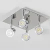 AC85-240V Modern Square 4 Way Chrome Justerbar LED Tak Spotlight Kök Vardagsrum Sovrum GU10 12W