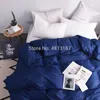 Egyptian Cotton Luxury Duvet Cover Bed ComforterQuilt Case Bedclothes King Queen Single Double Solid Color White Gray Red Y200423