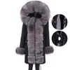 Parka lungo impermeabile Giacca invernale da donna Cappotto in vera pelliccia Natural Raccoon Streetwear Capispalla staccabile 210917