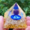 Decorative Objects & Figurines Orgonite Pyramid Peridot Healing Crystal Energy Generator Symbolizes Lucky Gather Fortune Protection Meditati