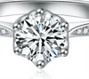 Darmowa wysyłka Certyfikat US Gia 18k Białe Złoto 1 CT Pierścionki zaręczynowe dla kobiet, serc i strzałek, ślub diamentowe pierścienie 25 U2