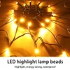 Led Spider Web Lights Strings Decorazioni per feste di Halloween Stringa di illuminazione Indoor HalloweenDay Lampada per atmosfera terrificante Decorazione per casa stregata D2.0