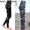 Pantaloni sportivi da allenamento in palestra in marmo nero Legging Leggings sexy da donna a vita alta per abbigliamento sportivo da fitness alla caviglia