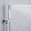 Chrome Polished Shower With Hand Hold Wall Mounted Waterfall And Rain Brass Body Bathroom Hot Cold Mixer Rainfall Head Diverter System