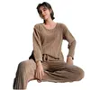 Женщины зимний бархат пижамы набор теплые домашние одежды женские одежды женский лаундж одежда 2111215