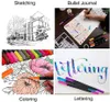 Stylos pinceaux à double pointe 72 couleurs stylos feutre fin stylos à colorier pointe pinceau marqueurs d'art pour enfants et adultes coloriage 210226