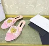 Classic 2021designer multicolor matching women's flat slippers luxury fashion non slip outsole available from stock SZ 35-42