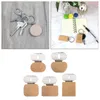 25Pieces Blank Wooden Key Chain Diy Wood Keychain Rings Key Tags Jewelry Findings Craft G1019