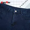 Damskie dżinsy Zimowe Dżinsy Velvet Plus Size High Paisted Blue Denim Spodnie Kobiet Ogrzane Dla Kobiet Z Polaru 211129