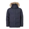 Top Quality Men Inverno Down Jacket Real Lobo Coleira De Pele Capuz Com Capuz Ao Ar Livre Quente e Wind à prova de vento com tampa removível Homme Parka Doudoune Manteau